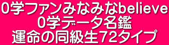 ０学ファンみなみなｂｅｌｉｅｖｅ ０学データ名鑑 運命の同級生７２タイプ